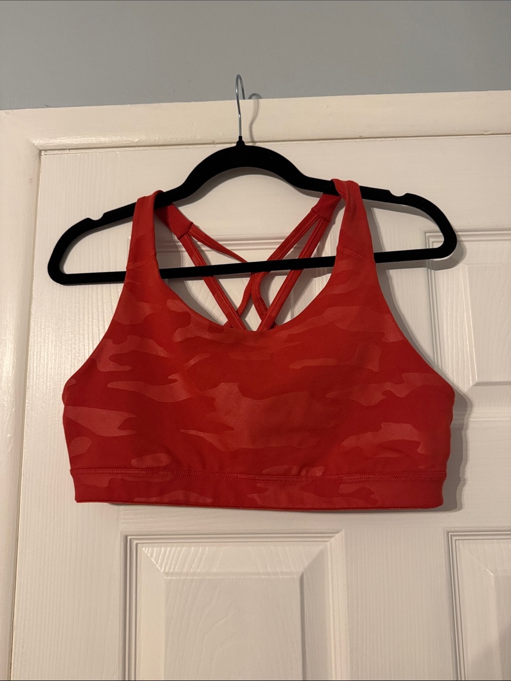 Old Navy Red Camo Strappy Sports Bra
